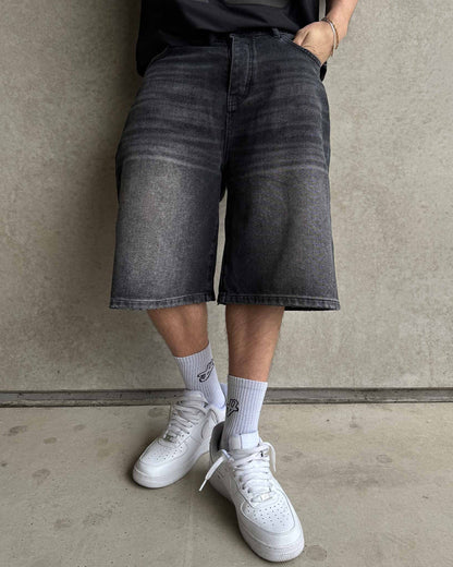 SUEDE HILLS® Denim Jorts "Phantom Black"