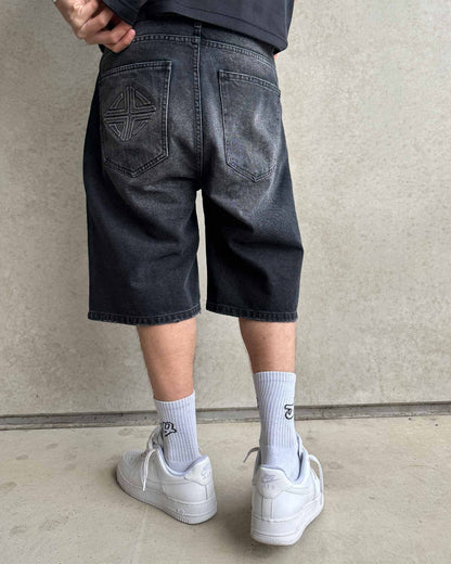 SUEDE HILLS® Denim Jorts "Phantom Black"