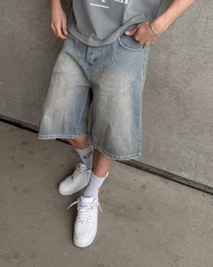 SUEDE HILLS® Denim Jorts "Sahara Sky"