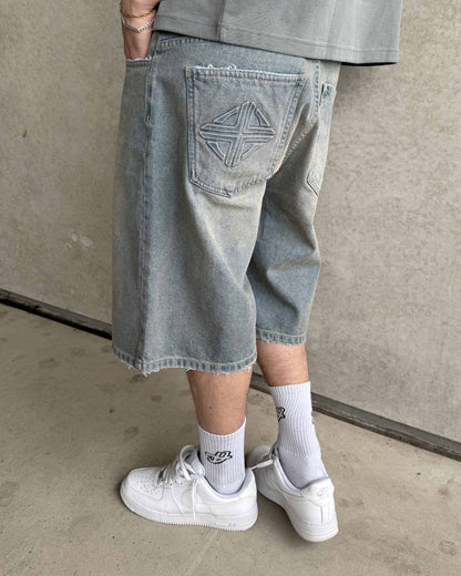 SUEDE HILLS® Denim Jorts "Sahara Sky"