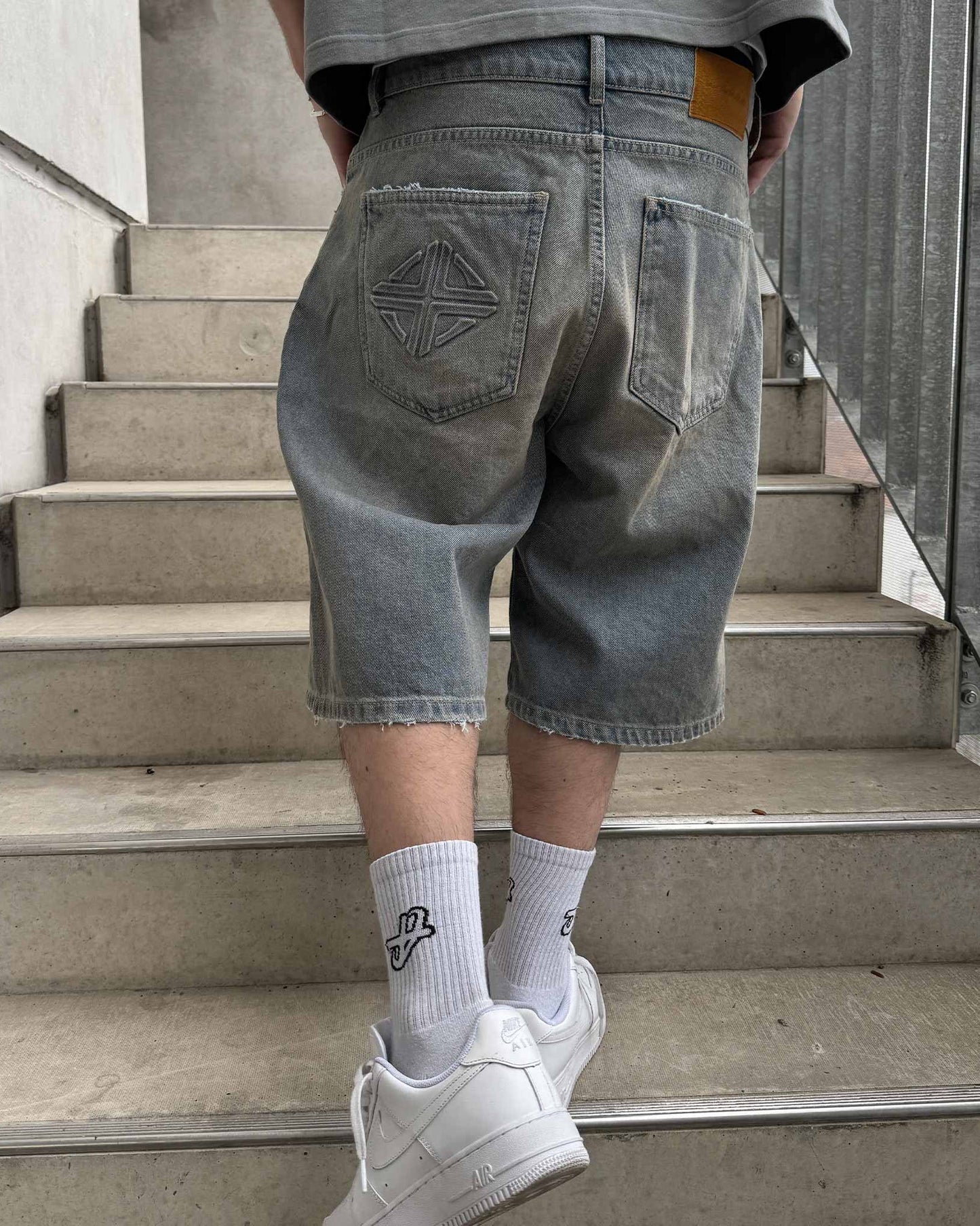 SUEDE HILLS® Denim Jorts "Sahara Sky"