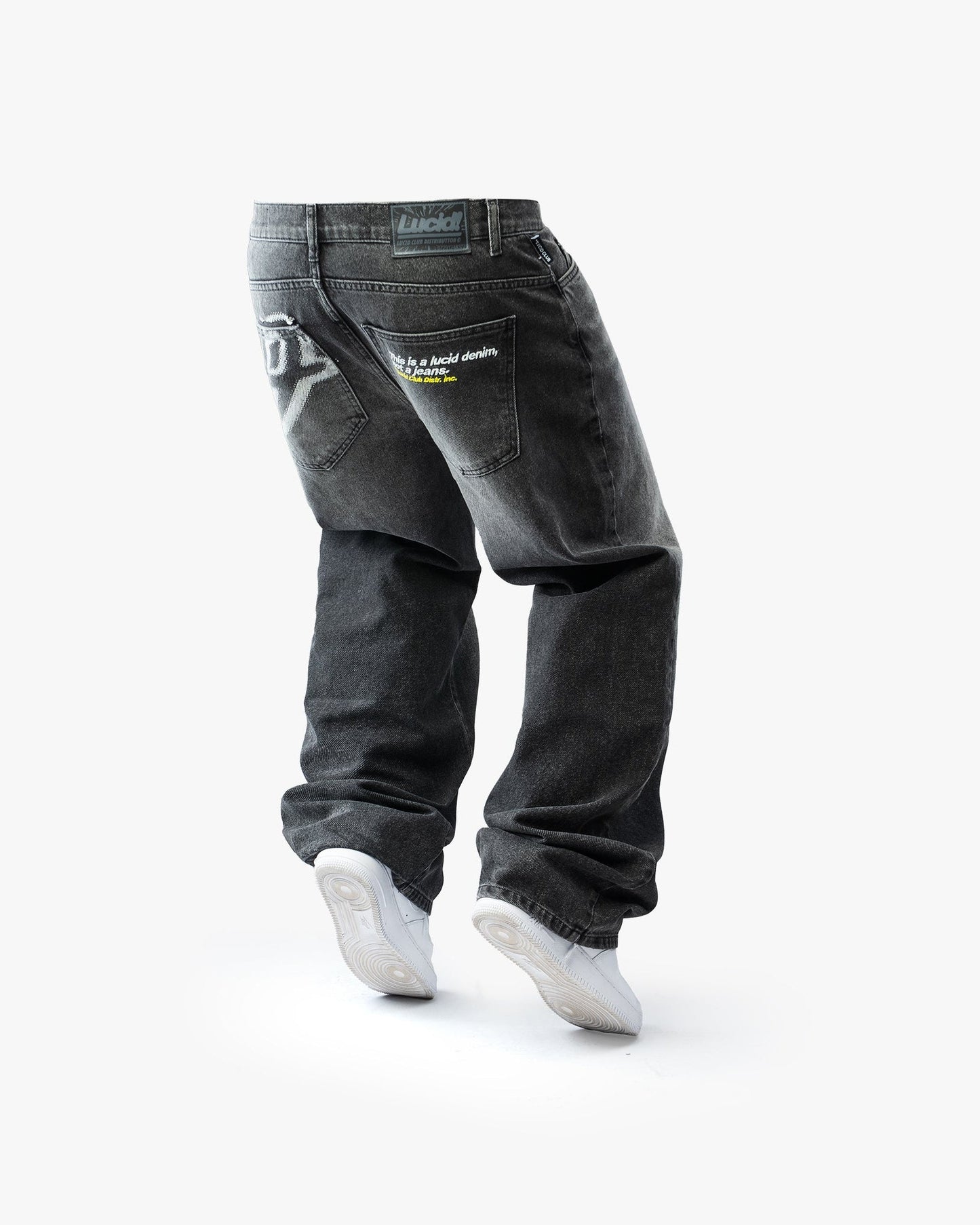SUEDE HILLS® Denim "Phantom Black" with Print